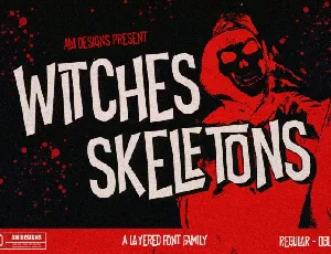 Witches Skeletons font