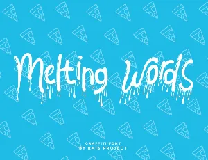 Melting words font