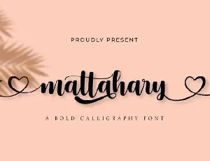 Mattahary Calligraphy font