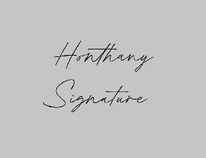 Honthany Signature font