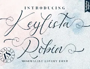 Keylista Robin Calligraphy font