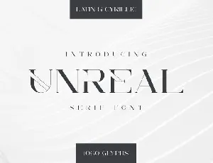 Unreal Serif font