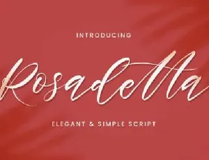 Rosadetta Calligraphy font