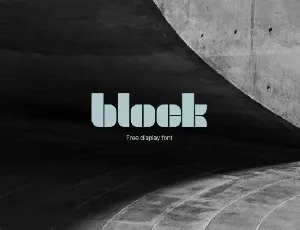 Block Display font