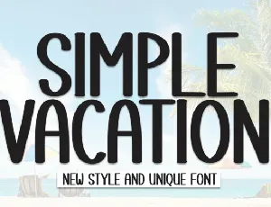 Simple Vacation Display font