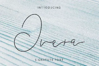 Overa Signature font