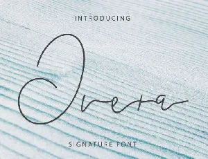 Overa Signature font