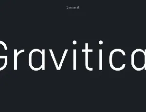 Gravitica Sans Serif Demo font