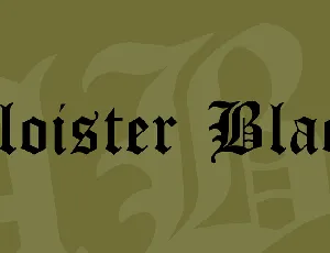 Cloister Black font