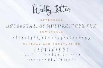 Wubby Kitten Calligraphy font