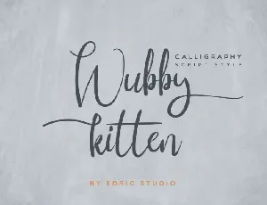 Wubby Kitten Calligraphy font