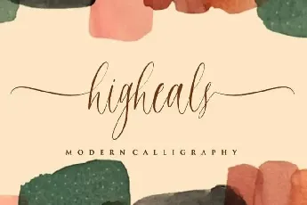 Higheals Calligraphy font