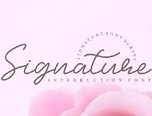 Signature Script font