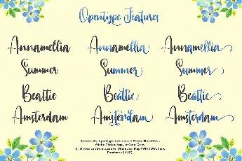 Annamellia Handlettering font