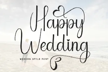 Happy Wedding Script font