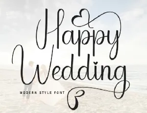 Happy Wedding Script font