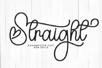 Straight Script font