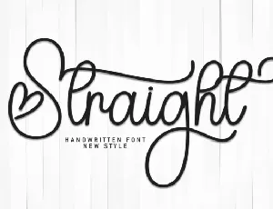 Straight Script font