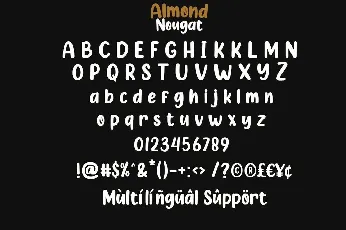 Almond Nougat Fancy font