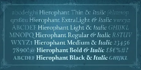 Hierophant Family font