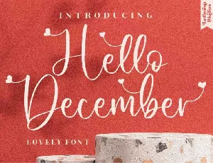 Hello December Calligraphy font