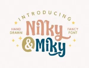 Nilky & Miky Typeface font