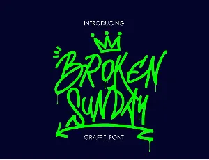 Broken Sunday font