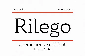 Rilego font