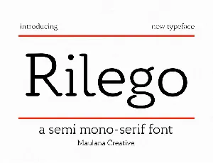 Rilego font