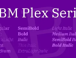 IBM Plex Serif Family font