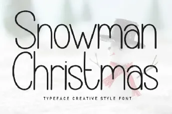 Snowman Christmas Display font