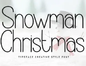 Snowman Christmas Display font