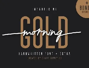 Morning Gold Handwritten font