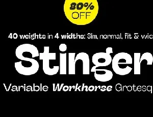 Stinger Sans Family font