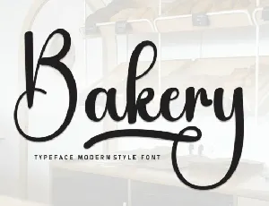 Bakery Calligraphy Typeface font