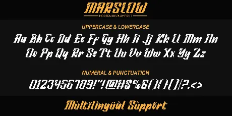 Marslow Demo font