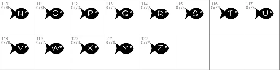 KR Fishy font