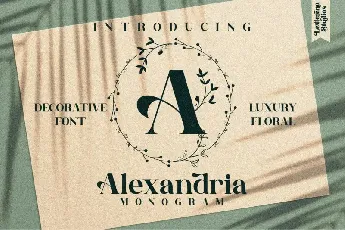 Alexandria Monogram Display font