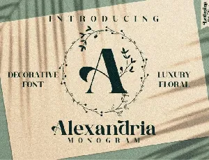 Alexandria Monogram Display font