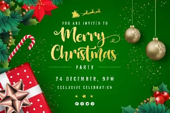 Melody Christmas Calligraphy font