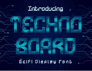 Techno Board font