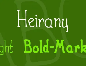 Heirany font