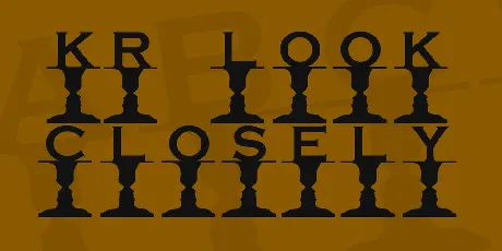 KR Look Closely font