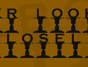 KR Look Closely font