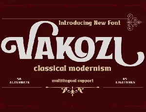 Vakozi font