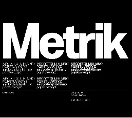 Metrik Family font