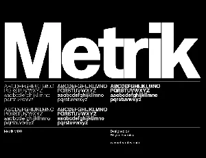 Metrik Family font