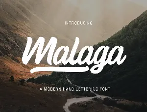 Malaga Script font