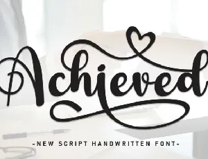 Achieved Script font