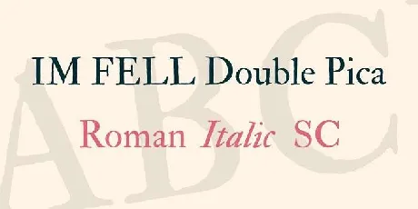 IM Fell Double Pica font